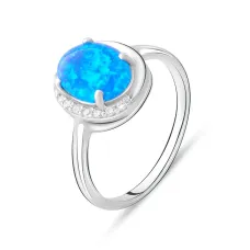 Срібна каблучка SilverBreeze з опалом 1.4ct (2075905) 17 розмір