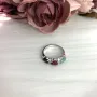 Серебряное кольцо SilverBreeze с натуральным сапфиром, изумрудом, рубином (2076001) 17.5 размер