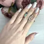 Срібна каблучка SilverBreeze з натуральним сапфіром 1.797ct, смарагдом, рубіном (2076018)