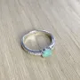 Срібна каблучка SilverBreeze з натуральним смарагдом (1762943) 17 розмір
