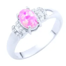 Срібна каблучка SilverBreeze з опалом 0.542ct (1765616) 17.5 розмір