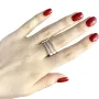Серебряное кольцо SilverBreeze с керамикой (1903889) 18.5 размер