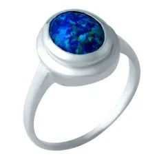 Срібна каблучка SilverBreeze з опалом 1.1ct (1921579) 17.5 розмір