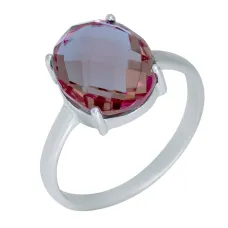 Срібна каблучка SilverBreeze з султанітом Хамелеон 4.322ct (1948583) 17.5 розмір