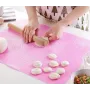 Комплект силиконовый антипригарный коврик для выпечки и раскатки теста и нож скребок (vol-898)