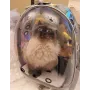 Рюкзак переноска Pet Cat для домашних животных 43х32х28 см Голограмма ( код: IBH007S )