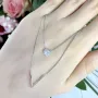 Серебряное колье SilverBreeze с фианитами (1952870) 450-500 мм