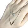 Серебряное колье SilverBreeze с фианитами (1952870) 450-500 мм