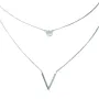 Серебряное колье SilverBreeze с фианитами (1952870) 450-500 мм
