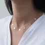 Золоте кольє з монетками 01442 Онікс 40