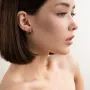 Серебряные серьги Крестики с эмалью 123094 Оникс
