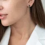 Серебряные серьги Крестики с эмалью 123094 Оникс