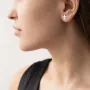 Серебряные серьги-пусеты Крестики 122179 Оникс