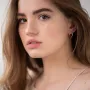 Серьги-пусеты Келли в серебре 122627 Оникс