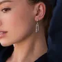 Серебряные серьги Булавки с фианитами 123020 Оникс