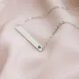 Серебряное колье с гравировкой Сердце 18978сер Оникс 45