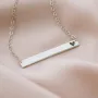 Серебряное колье с гравировкой Сердце 18978сер Оникс 45