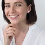 Золоті сережки з метеликами з фіанітами.
