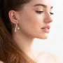 Серебряные серьги с жемчугом 122351 Оникс