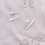 Серебряные серьги с жемчугом 122351 Оникс