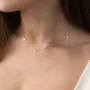 Колье Клевер в желтом золоте кол01670 Оникс 45