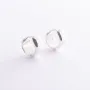 Серебряные серьги Кольца (1.3 см) 122781 Оникс