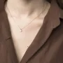 Золота каблучка з фіанітом.