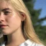 Серебряные серьги-пусеты в стиле минимализм 122489 Оникс