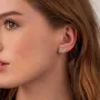 Серебряные серьги - пусеты Змеи 123007 Оникс