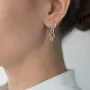 Серебряные серьги - пусеты Решительность 122592 Оникс