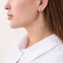 Серебряные серьги Круговорот на цепочке 123013 Оникс