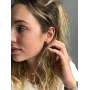 Серебряные серьги-пусеты Клевер (эмаль) 122428 Оникс