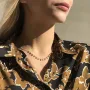Золоте кольє Монетки кол01415 Онікс 40