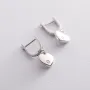 Серебряные серьги Сердечки с фианитами 122334 Оникс