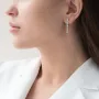 Серебряные серьги Грани с фианитами 122908 Оникс