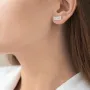Серебряные серьги - пусеты Love 122868love Оникс