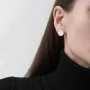 Золоті сережки з фіанітами.