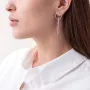Серебряные серьги - пусеты Геометрия 122995 Оникс