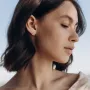 Золотые серьги-пусеты Треугольники с06312 Оникс