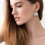 Серебряные серьги 12086 Оникс