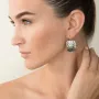Серебряные серьги 12086 Оникс