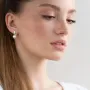 Серебряные серьги с жемчугом 12797 Оникс