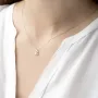 Серебряное колье с буквой Е 18619б Оникс 45