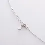 Серебряное колье с буквой Е 18619б Оникс 45