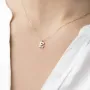 Серебряное колье с буквой Е 18619б Оникс 45