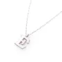 Серебряное колье с буквой Е 18619б Оникс 45