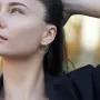 Серебряные серьги Геометрия 122552 Оникс