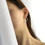 Серебряные серьги Геометрия 122552 Оникс