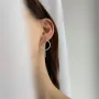 Серебряные серьги Геометрия 122552 Оникс