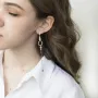 Серебряные серьги (фианиты) 122312 Оникс